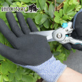 Glants de jardin enrobés en caoutchouc respirant de Chine, gants de travail de protection en plein air